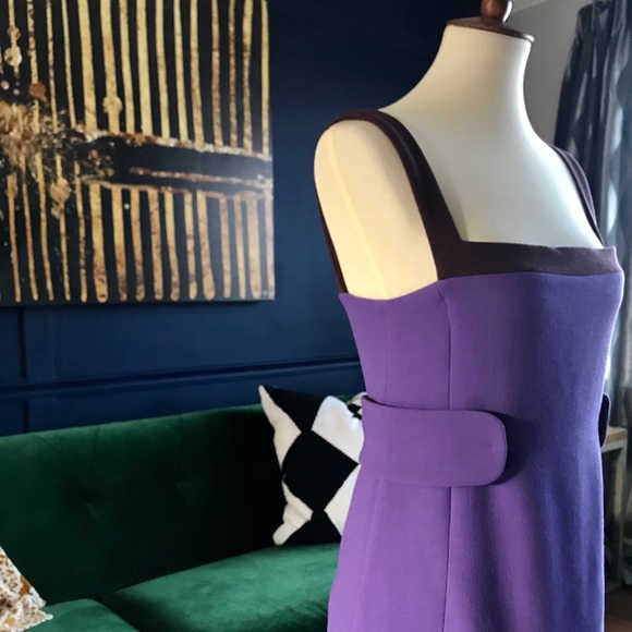 Vintage Purple Prada Work Dress/ Wool Office Dress - Picture 5 of 8